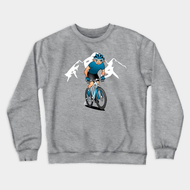 MTB - Mountain biker in the mountains Crewneck Sweatshirt by Cardvibes